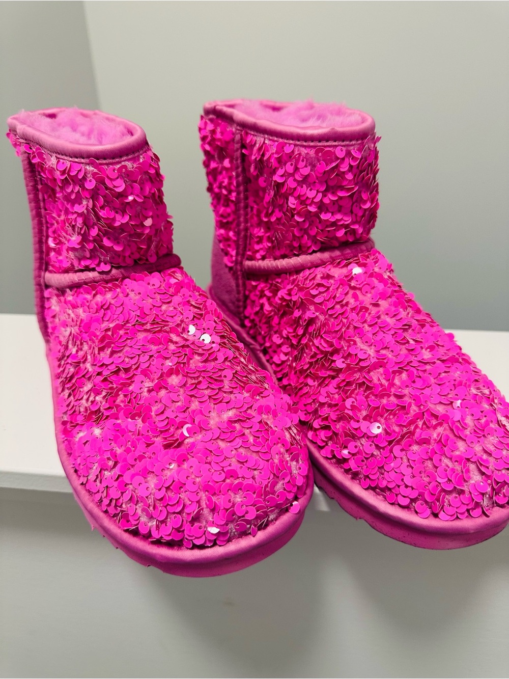 UGG Fuchsia Sequin Ugg Booties NWT